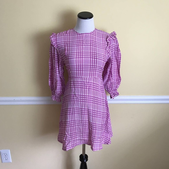 Faithfull the Brand Iris Check Edwina Dress - Picture 5 of 10